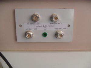 Assembled antenna faceplate