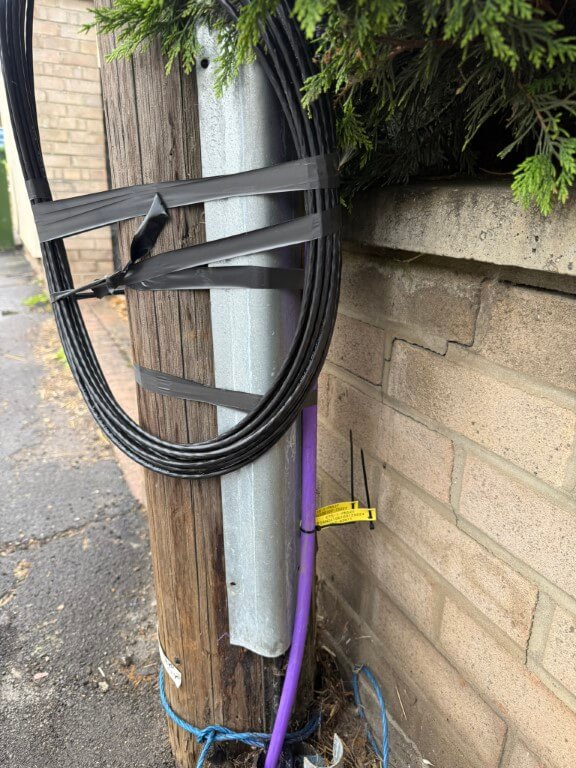 cityfibre pole 48 core fibre