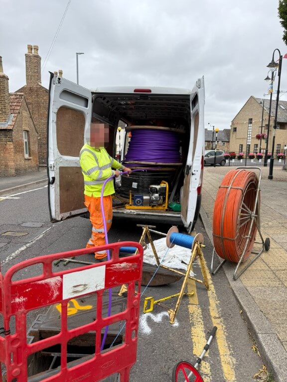 spine duct being pulled in