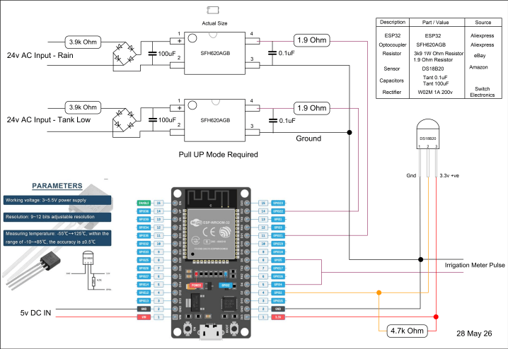 esp32 ac gpio input