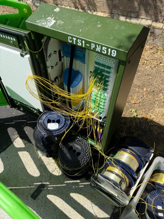 cityfibre patching and testing primary node cabinet
